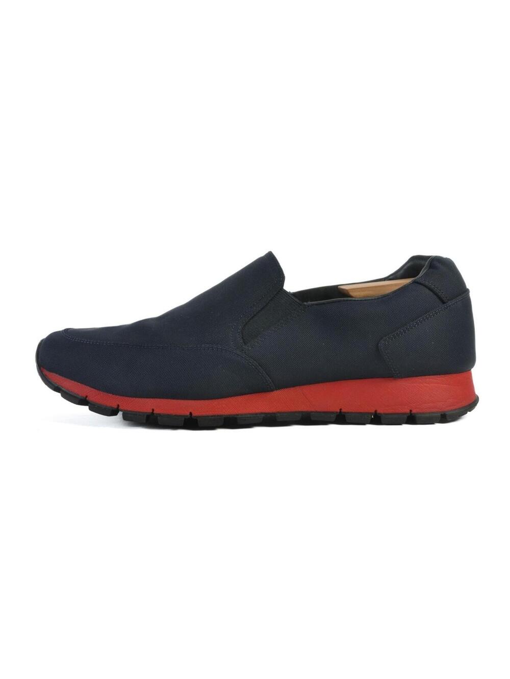 Prada Navy Blue Slip-On Sneakers 9.5 36946